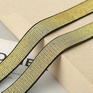 5 yards glitter elastische spandex band goud zilver lint elastische bh-band lingerie jurk naaien diy trim ambachtelijke riem elastisch-gouden-zwarte rand-25MM-5meter
