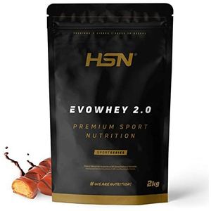 HSN Evowhey proteïne 2.0 weiproteïne concentraat | Chocolade- en hazelnootsmaak 2 kg = 67 bussen per verpakking | Whey Proteïne Concentrate | No-GMO, vegetarisch, glutenvrij en sojabonenvrij