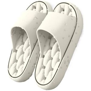 Slippers, Dames thuissandalen, lichtgewicht en comfortabel, machinewasbaar (meerdere kleuren beschikbaar),voor dames en heren(White,41 EU)