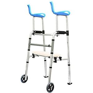 Opstaande rollator Walkers Armsteun Walker Hoge rollende mobiliteit Loophulp Lichtgewicht standaard rollator In hoogte verstelbare rollator Geschikt voor mensen met beperkte mobiliteit