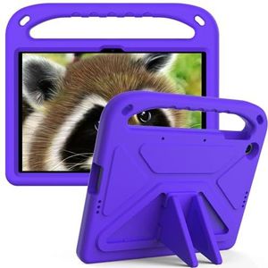 Tablet PC-hoes Compatibel met Huawei Honor Pad X8 10.1"" 2022/Honor Pad X8 Lite, Schokabsorberend, Met handvat, EVA, Houder, Stevige tablethoes Compatible with kinderen, Lichtgewicht Bescherming(Mor)