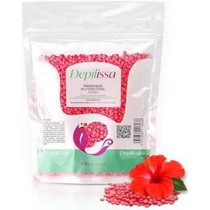 DEPILISSA Passion Bliss Waxparels, 400 g, multidirectionele hete wax voor gezicht, oksels, benen en intieme zone, ontharing, zonder vliesstrips, voor mannen en vrouwen, Made in Italy