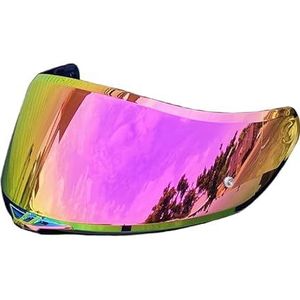 Motorhelm vizier lens, Helmvizier, K5-schildvervanging for AGV K1 K1S K3SV K5 K5S Gezichtsvizier Vizier Uv-bescherming (basis)(Revo Pink Gold-day Use Only)