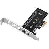 MZHOU M.2 SSD M-Key NVME PCIe 3.0 x1-kaartadapter met lage en volledige houder - ondersteunt M.2 PCIe 2230, 2242, 2260 en 2280…