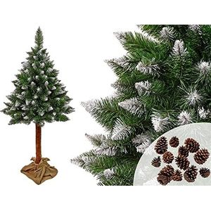 LEAN TOYS Kerstboom Diamond Pine 3D op stam 180 cm glittersneeuw