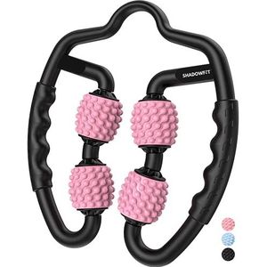 ShadowFit Lichtgewicht schuimroluitrusting met dubbele hoek voor pijnlijke spieren, weefsels en massagerollen voor maximale trekontlasting, schuim met hoge dichtheid voor diepe weefselpijnverlichting,