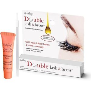 Godefroy Double Lash & Brow Balsem voor versterking en verzorging van wimpers en wenkbrauwen op natuurlijke basis, per stuk verpakt (1 x 0,003 l)
