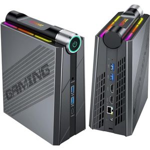 Mini PC Gaming NiPoGi AM08PRO AMD Ryzen 7 7735HS(hasta 4,75 GHz) Banda Dual 32GB DDR5 512GB M.2 NVme/SATA Ordenadores de sobremesa 3 Modo Windows 11 Pro PC Towers 4K Triple Pantalla/WiFi 6/HDMI+Type-C