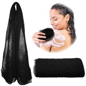 Adeton Afrikaanse netspons, authentiek, echt, zwart eigendom, exfoliërende badwasdoek, lange spons, lichaamscrub, sapo, douchebadaccessoires, rugvoet hoofdhuid scrub, platte dode huidverwijderaar