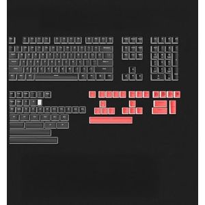 165 grijsblauwe PBT Double Shot OEM-profieltoetsdoppen compatibel met mechanische toetsenborden met RGB-achtergrondverlichting MX-schakelaars (165 OEM zwart O-EN)