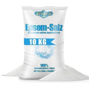 Epsom Zout 10 kg | Badzout Magnesiumsulfaat | Farmaceutische Kwaliteit - 100% Zuiver | Natuurlijk (2 x 5 kg)