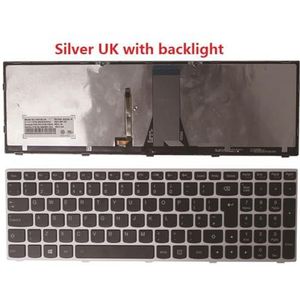 UK Laptop Toetsenbord Compatibel met G50 G50-30 G50-45 G50-70 G50-70A G50-70AT G50-70H G50-70m G50-80 B70-70 B70-80 Z70-80 Modellen (ZILVER MET BOUW ACKLIT)