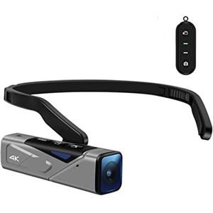 Videocamera, Vlog-videocamera Op het hoofd gemonteerde draagbare camcorder 4K Mini digitale camera(EP7 with Remote)