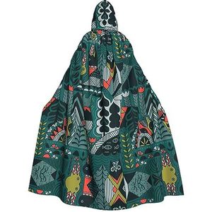WURTON Scandinavische Dieren Print Hooded Mantel Unisex Mantel Met Capuchon Halloween Kerst Hooded Cape Voor Vrouwen Mannen
