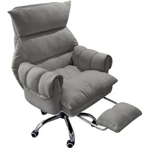 Fauteuil Gamingstoel Studiestoel met kussen, ergonomische bureaustoelen Luie bank for slaapkamer, thuiskantoor Bureaustoelen Computerstoel(Light Gray)