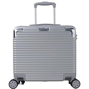 Trolleykoffer Reiskoffer 16 Inch Instapkoffers Handbagage Kleine Draagbare Koffers Met Wielen Lichtgewicht Koffer (Color : Sliver, Size : 16inch)