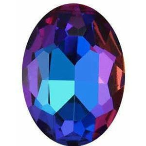 Ovale strass steentjes Piontback Nail Art strass steentjes K9 glas strass steentjes op kleding kristal kralen-violetblauw-6x8mm 50 stuks