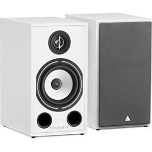 TRIANGLE - BOREA BR03 Hi-Fi boekenplankluidspreker - Toelaatbaar vermogen 100W - Uitgang 90 dB/W/m - Veelzijdige muziek en thuisbioscoop - 206 x 380 x 314 mm - Wit (paar)