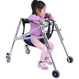 Looprek, Looprek voor kinderen, 4 wielen met zitje Inklapbare Walker Rollator, Opvouwbaar en in hoogte verstelbaar loop-staframe