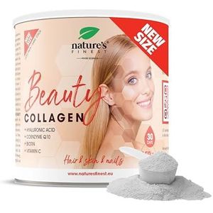 Nature's Finest Beauty Collagen | Met Hyaluronzuur en co-enzym Q10 | Formule met 3-in-1 werking | Geschikt voor veganisten en vegetariërs