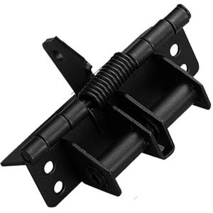 Deurveerscharnier, Veer zelfuitlijnend scharnier 4 inch veelkleurige 90 graden positionering automatisch sluitend(Black)