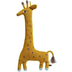 OyOy Mini Noah Giraffe kussen, schattig babykinderkussen, groot knuffelkussen en knuffelkussen, katoen, 60 x 27 cm