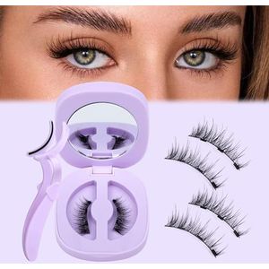 Magnetische wimpers met applicator Zachte Magnetische Half Herbruikbare Comfortabele Magnetische Met Applicator Geen Lijm Geen Eyeliner Nodig Cat Eye Magnetische Wimpers [70N]
