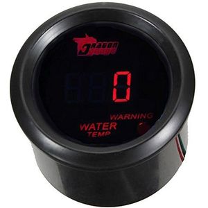 Mintice 2"" 52mm Watertemperatuurmeter Auto Motor Digitaal Rood LED Licht Watertemperatuurmeter Elektrische Temperatuur Meter Gauge Universeel
