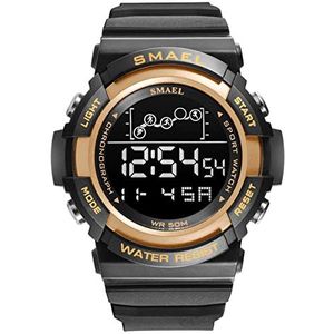 Digitale horloges, heren vrouwen sporthorloge, 5 ATM waterdichte horloge, elektronische militaire leger LED-achtergrondverlichting horloges, jongens meisjes stijlvolle klassieke polshorloge,Rose gold