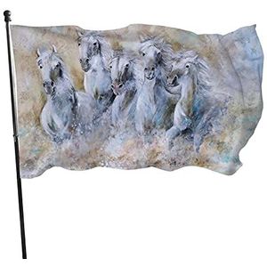 Vlag 90 x 150 cm, paardenkudde zomervlaggen decoratie veranda vlag kamerdecoratie decoratieve vlag, voor thuis, festival, tuin