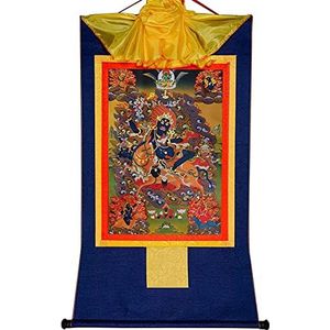 (Glorieuze Godin, Remati, Wijsheid Beschermer), Boeddha Tapijt met Rol, for Zen Home Decor Meditatie (Kleur: Rood, Maat: Groot(85cm*63cm) (Color : Blu, Size : Large(85cm*63cm))