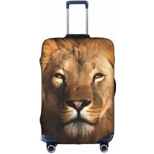 OPSREY Afrikaanse Wilde Dieren Olifant Gedrukt Koffer Cover Reizen Bagage Mouwen Elastische Bagage Mouwen, Afrikaanse dierlijke leeuw, L