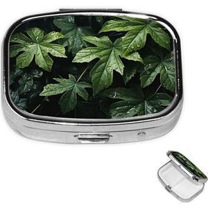 Pil Case Rechthoek 3 Compartiment Pillendoos Ronde Pil Organiseer Metalen Waterdichte Geneeskunde Organizer Doos voor Reizen Kleine Pillen Container Draagbaar voor Supplementen