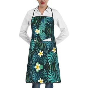 ZhaoYuGoods Jachtpijlen, driehoeken, hertenschorten met zakken voor vrouwen, stijlvolle kookschorten voor keuken, tuinieren, salon, ideale print schort, Hawaïaans, Eén maat