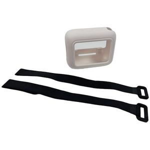 Luidspreker siliconen hoes beschermhoes schokbestendige reisdraagtas voor JBL GO 4 draagbare BT-luidspreker (wit)