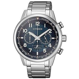 Bekijk Citizen Chronograph Steel Man analoge armband in staal CA4420-81L Militair