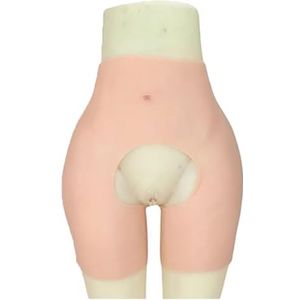Adima Volledig siliconen slipje Nep kont billen pads Lifter Shaper Control Pants Hip Enhancer Push Up shorts voor crossdresser,Bruin,1.2cm