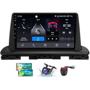 9 Inch Touchscreen Dubbel DIN Autoradio Compatibel met Kia Cerato 4 IV 2018-2021 met Carplay/Android Auto FM RDS DAB+ Autoradio WiFi 4G Draadloze Carplay Android Auto Bluetooth DSP(NF-2)
