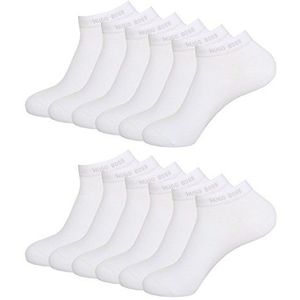Hugo Boss Heren Sneaker Sokken Voeten Business Socks 50272217 12 paar, Kleur: Wit, Maat: 43-46, Artikel: -100 white_A