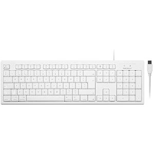 Macally QKEY-UK Full-size bedraad USB-A Toetsenbord voor Mac - Wit - Brits/Nederlands (QWERTY)