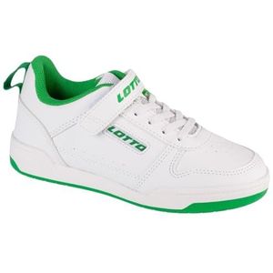 LOTTO Unisex Toco Bc K Sneakers voor kinderen, witgroen., 28 EU