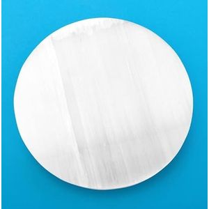 Serafino Seleniet zeshoekige oplaadplaat, ca. 10 cm, handgemaakt van individuele selenietkristallen, eigentijdse stijl, kristallen oplaadplaat