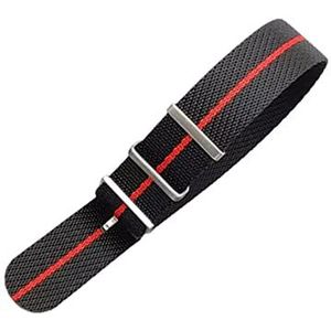 Snel los te maken horlogeband Horlogeband, 20mm/22mm Heren Nato Militair Geweven Nylon Horlogeband Armband Vervangende Horloge Accessoires for Smart Watch(Red Line-22mm)