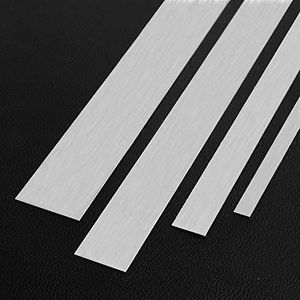 Molding Trim Gemetalliseerde Afwerking Kit Strip, 10 m gemetalliseerde lijst- en wandversiering Zelfklevende spiegelachtige afgewerkte muurrandstrip, flexibele ultradunne decoratieve rand(Silver Brush