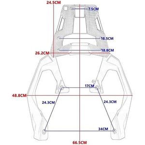 bagagedrager Bagagerek Achter Bagagedrager Topkofferplankbeugel Voor X-ADV Voor XADV 750 Voor X-ADV750 Voor XADV750 2017-2020 Motorfiets bagagedrager(Zilver)