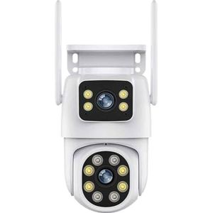 Bewakingscamera, 4K 8MP PTZ Camera Dual Lens Dual Screen IP Camera Buiten 4MP HD Auto Tracking Beveiliging CCTV-bewaking(8MP NO Card)