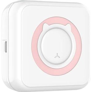 Draagbare Mini Thermische Printer Draadloos BT 203dpi Foto Label Memo Verkeerde Vraag Afdrukken Met USB Kabel Draagbaar Helder Afdrukken(Pink)