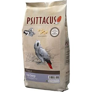 Psittacus High Energy 800 g, volledig voer voor yaco's, ara's en andere Afrikaanse papegaaien, premium vogelvoer, 100% niet-GMO