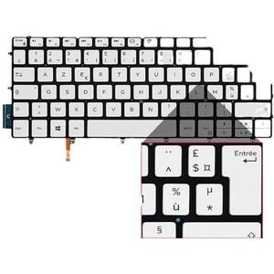 YGUWZ Vervanging Backlit Toetsenbord 13 9305 9370 9380 Compatibel Met P82G Layout (FR Witte Backlight)