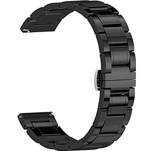 20mm 22mm 24mm Luxe Keramische band geschikt for de Samsung Galaxy 3 horloge 46mm 42mm Gear S3 Strap Active 2 40 44mm Smart horloge Ceramic Strap (Color : Black, Size : 20mm)